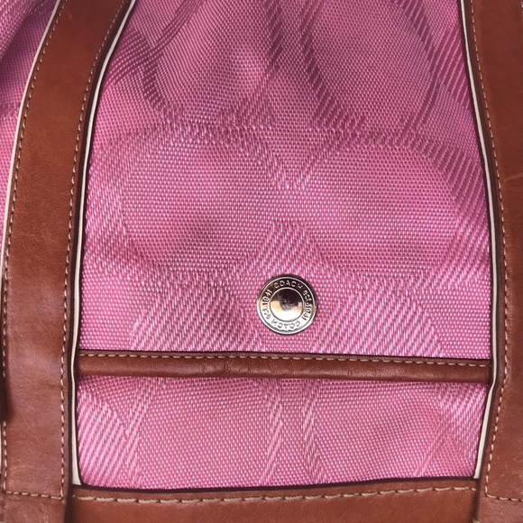 Coach Bags Coach Bag Pink With Brown Leather Poshmark